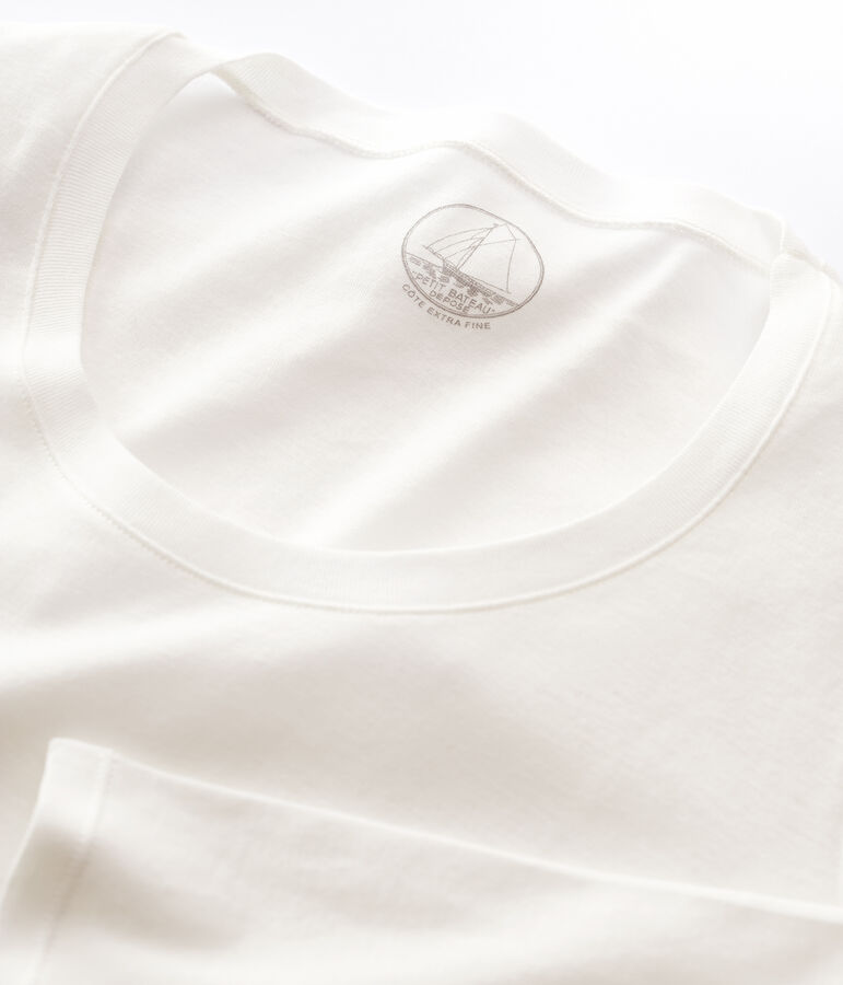 T-shirt c&ocirc;te l&eacute;g&egrave;re Femme blanc MARSHMALLOW