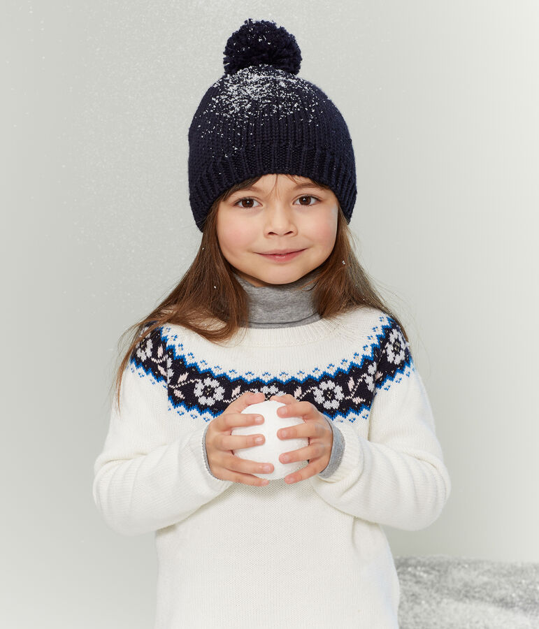 Pull enfant fille blanc/multicouleur