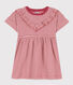Robe rayée en jersey flammé enfant fille