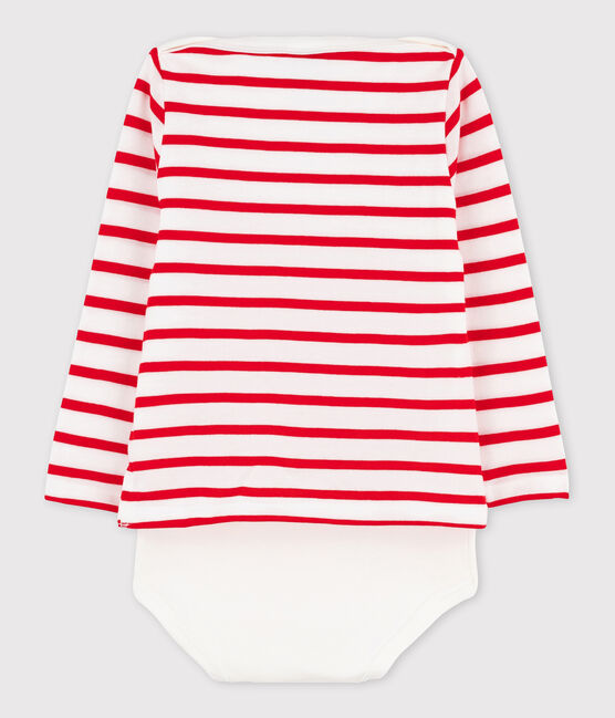 Body marinière bébé fille/garçon blanc MARSHMALLOW/bleu SURF