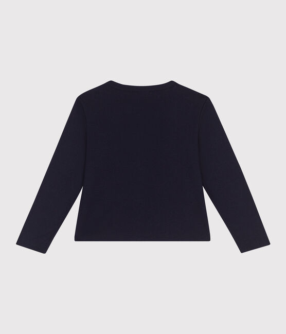 Cardigan enfant en coton uni bleu SMOKING