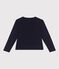 Cardigan enfant en coton uni bleu SMOKING