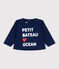Sweat bébé en coton, uni bleu MEDIEVAL