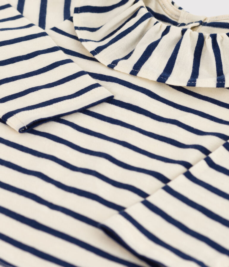 Blouse manches longues b&eacute;b&eacute; en jersey l&eacute;ger blanc AVALANCHE/ MEDIEVAL