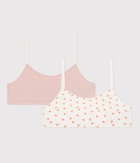 Lot de 2 brassières fleur en coton et élasthanne petite fille variante 1