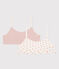 Lot de 2 brassières fleur en coton et élasthanne petite fille variante 1
