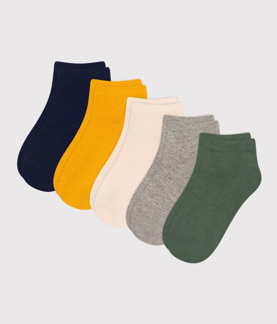 5 paires de chaussettes en coton unies enfant variante 1