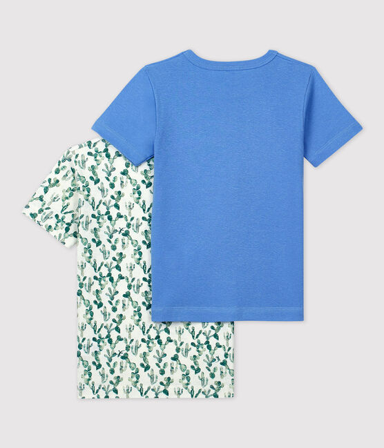 Lot de 2 tee-shirts manches courtes cactus petit garçon en coton et lin variante 1