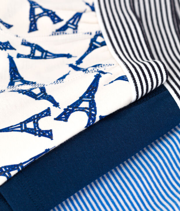 Lot de 3 boxers Paris en coton enfant multicouleur