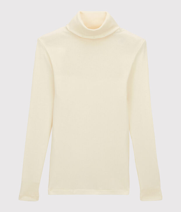 Sous pull en laine et coton Femme blanc