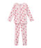 Pyjama fille imprimé fleurs rose VIENNE/blanc MULTICO