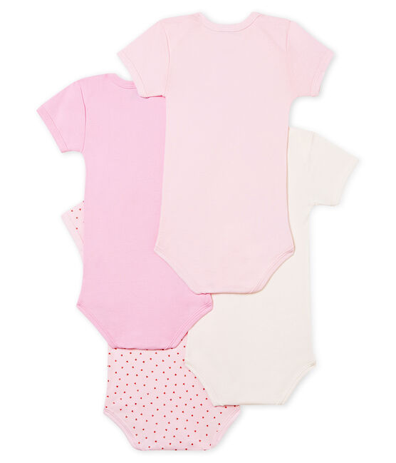 Lot de 4 bodies manches courtes bébé fille variante 1