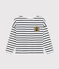 Tee-shirt enfant garcon blanc MARSHMALLOW/bleu SMOKING