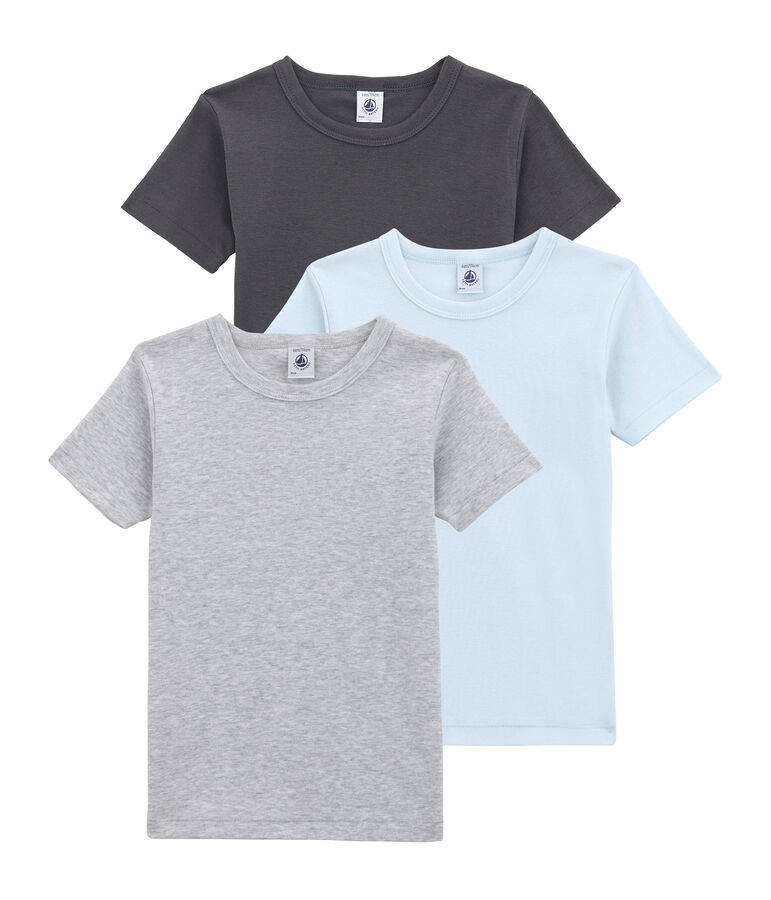 Trio de tee-shirts manches courtes petit gar&ccedil;on multicouleur