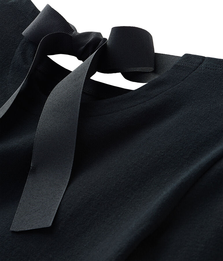 Robe femme &agrave; manches longues noir