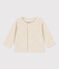 Cardigan en velours bébé en coton beige MONTELIMAR CHINE