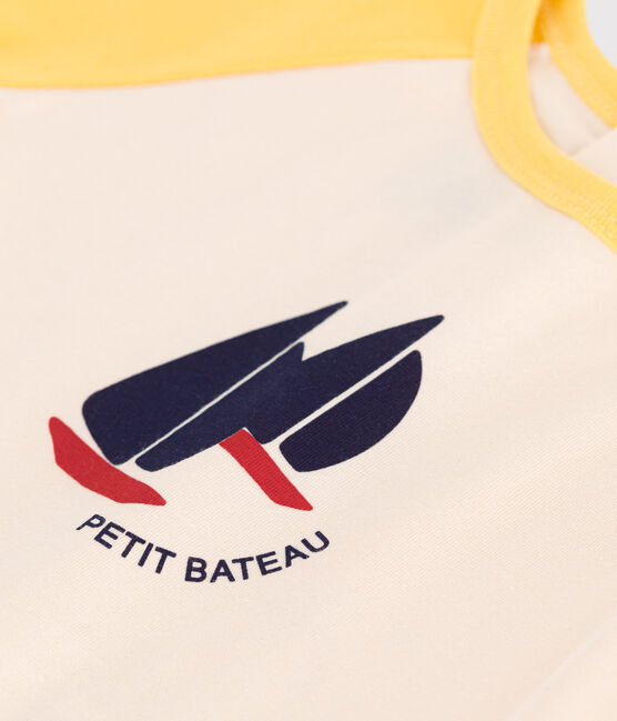 T-shirt bébé en coton à manches courtes colorblock jaune AVALANCHE/ ORGE