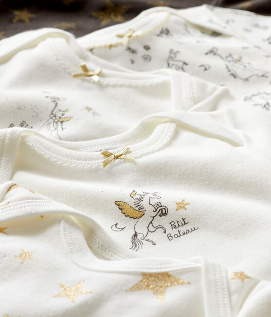 Lot de 5 bodies manches longues bébé fille variante 1