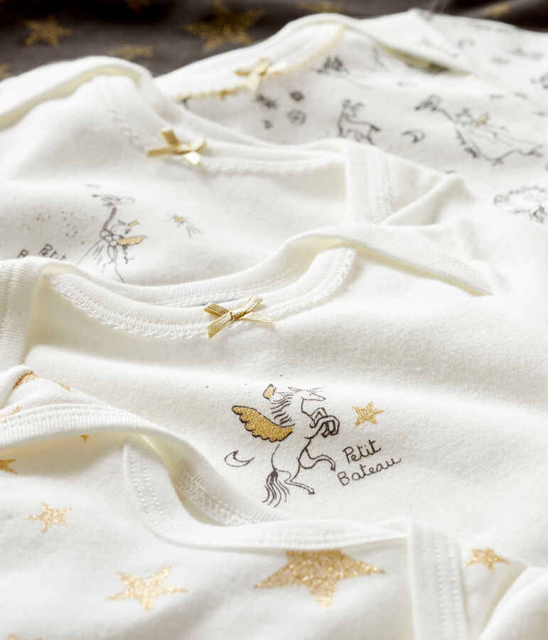 Lot de 5 bodies manches longues b&eacute;b&eacute; fille variante 1