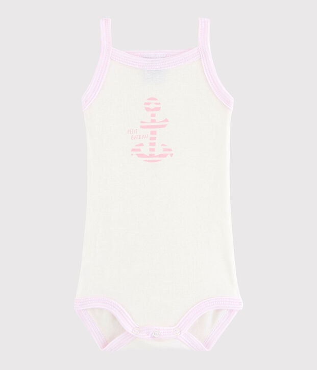Body &agrave; bretelles b&eacute;b&eacute; fille blanc