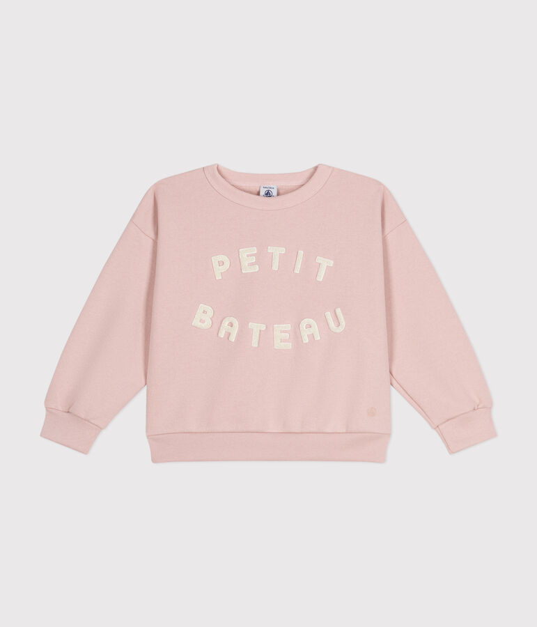 Sweatshirt en molleton enfant fille rose SALINE