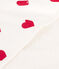 Carré de bain cœurs en coton blanc MARSHMALLOW/rouge TERKUIT