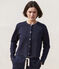 Cardigan à pressions en coton épais Femme bleu SMOKING