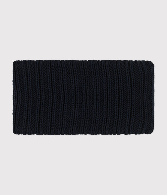 Snood en tricot doublé en polaire bébé bleu SMOKING