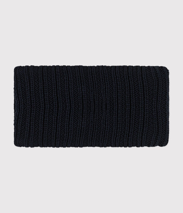 Snood en tricot doubl&eacute; en polaire b&eacute;b&eacute; bleu marine