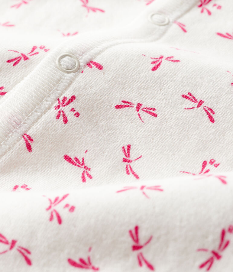 Combisac b&eacute;b&eacute; en c&ocirc;te blanc MARSHMALLOW/rose GROSEILLER