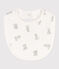 Bavoir imprimé en coton blanc MARSHMALLOW/gris GRIS