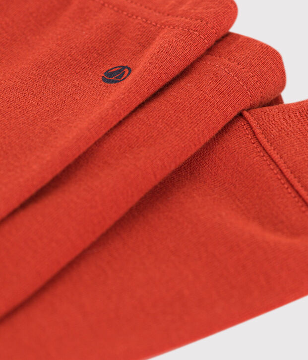 Legging b&eacute;b&eacute; uni en coton rouge