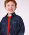 Chemise enfant en denim uni bleu