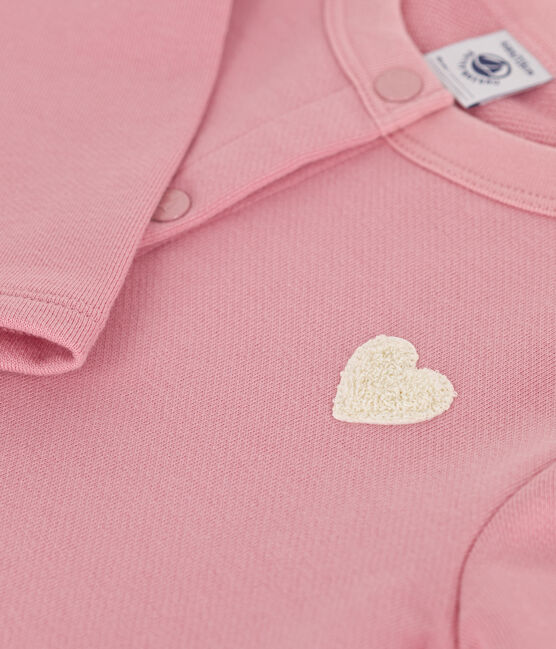 Cardigan enfant en molleton uni rose CHARME
