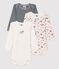 Lot de 3 bodies manches longues Paris bébé fille en coton biologique variante 1