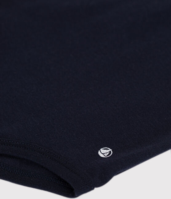 Body manches courtes bébé col polo en coton bleu SMOKING