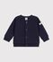 Cardigan b&eacute;b&eacute; en coton &eacute;pais motifs &eacute;toiles bleu marine