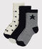 Lot de 3 paires de chaussettes fille-garçon variante 1