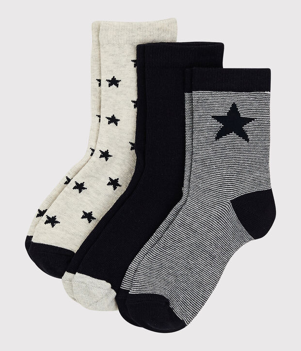 Lot de 3 paires de chaussettes fille-gar&ccedil;on multicouleur