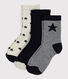 Lot de 3 paires de chaussettes fille-garçon