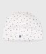 Bonnet naissance en coton imprimé cœurs
