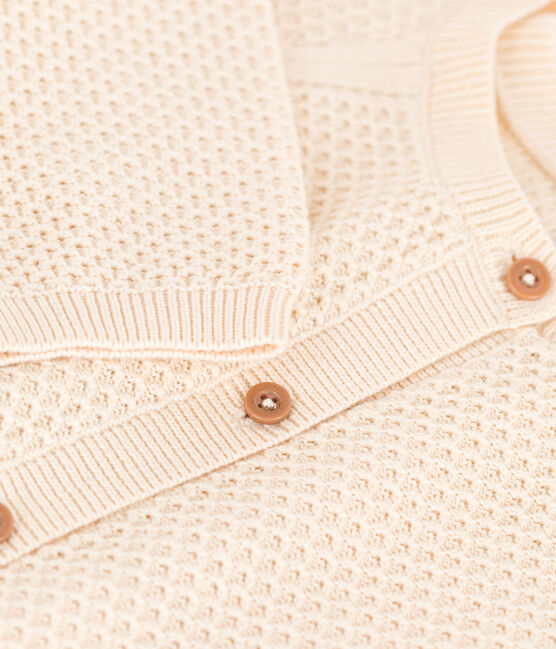 Cardigan en coton enfant fille écru AVALANCHE