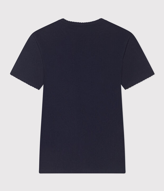 Tee-shirt L'ICONIQUE cocotte en coton bio Femme bleu marine