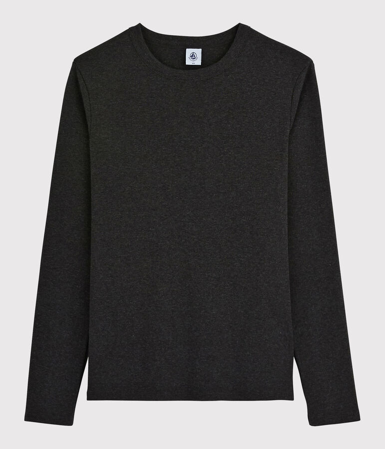 T-shirt col rond iconique en coton Femme gris CITY CHINE