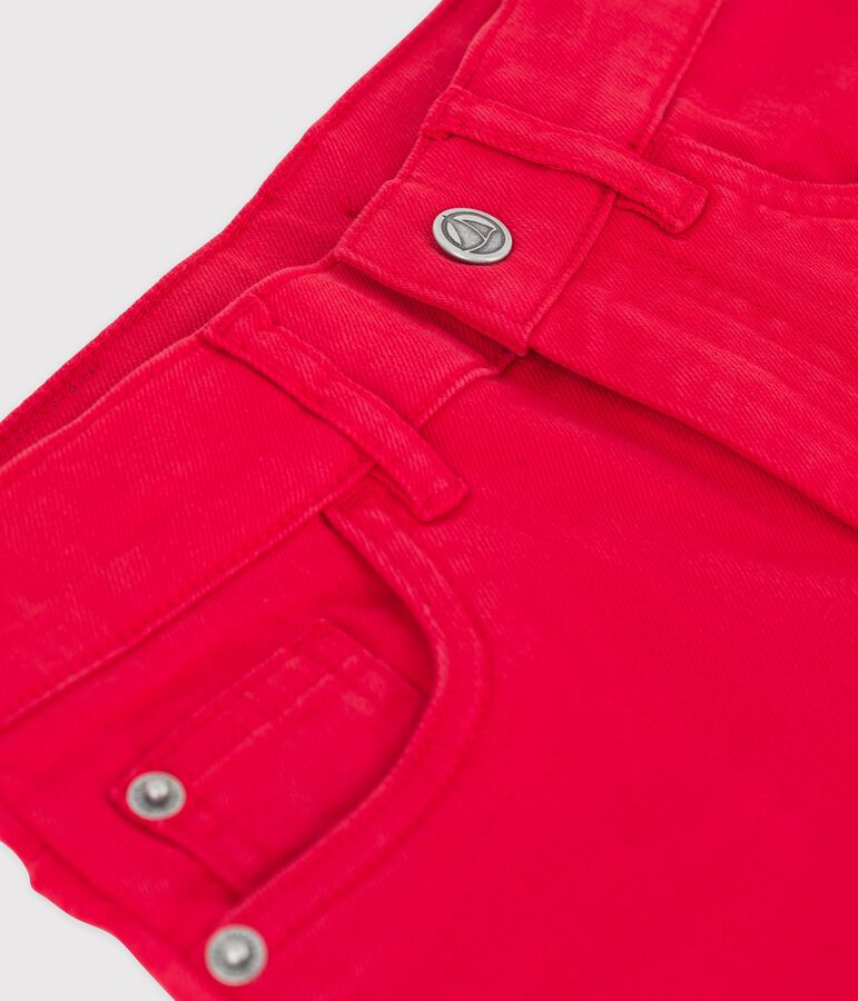 Pantalon en denim enfant fille / gar&ccedil;on rouge PEPS