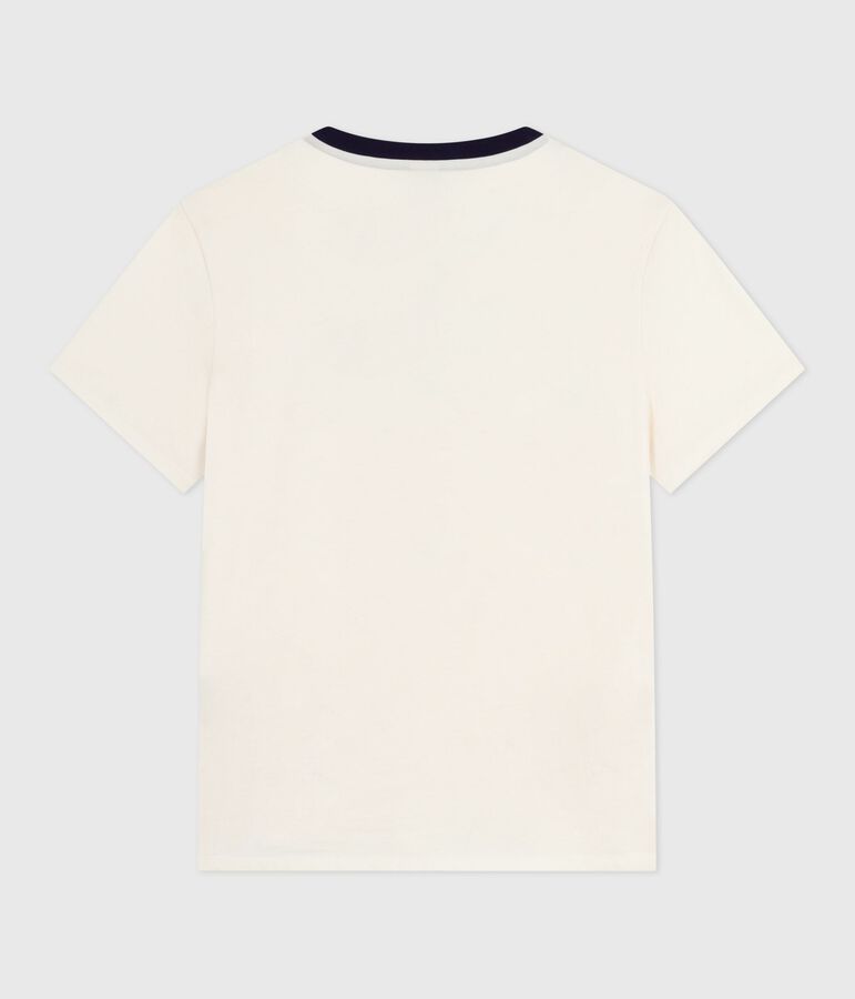 Tee-shirt femme le droit en coton manches courtes bleu MILK/ SOIR