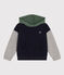 Sweatshirt à capuche en molleton enfant garçon bleu SMOKING/blanc MULTICO