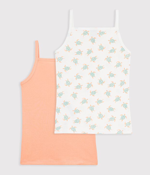 Lot de 2 chemises &agrave; bretelles en coton multicouleur