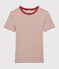 Tee-shirt L'ICONIQUE col rond en coton bio Femme beige MONTELIMAR/ OMBRIE