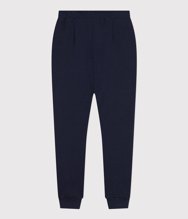 Pantalon en coton &eacute;pais Femme bleu marine